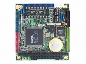 PC/104 386SX 40MHz CPU Module with 8MB RAM, DiskOnChip Socket, 2xLAN, GPIO, board, SBC