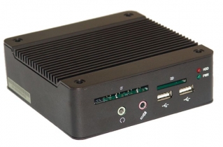 Fanless Embedded computer, Intel Atom Z5xx, VGA, SSD, CF, SD, 1.8" HDD, PS/2, 4x COM, 4x USB, WiFi, Windows, Linux, 1000base-TX