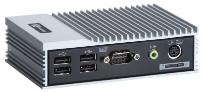 Fanless Embedded Computer, CPU Intel Atom Z530, 1.6GHz, 2GB RAM, Gigabit Ethernet, 1x RS232, 4x USB, 1x PS/2, 1x 100base-TX, CF, 1x VGA, fanless